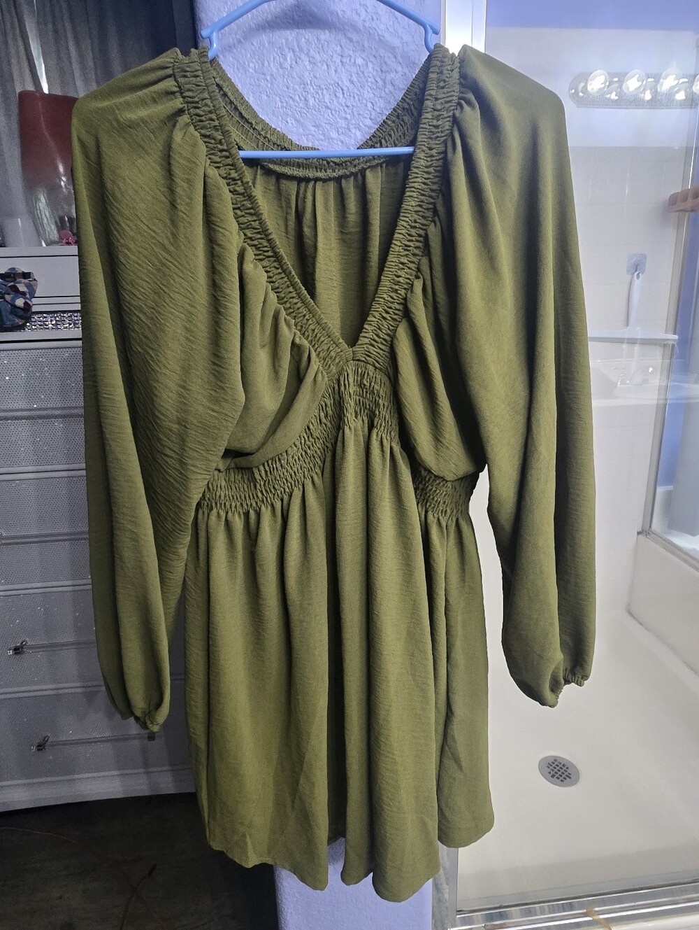 Slouchy V Neck Dress